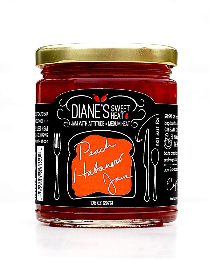 Habanero Jam Peach Diane's Sweet Heat (10.5 Ounces)