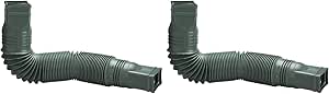 Flex-Drain 85011 Downspout Extension, Green (Two Pack)