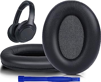 SOULWIT イヤーパッド イヤークッション 交換用 Sony WH-1000XM3 (WH1000XM3) オーバーイヤーヘッドフォン に対応 (黒)