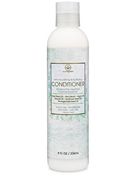Premium Natural Hair Conditioner 8oz. Extra Moisturizing & Volumizing Conditioner for Brittle, Damaged, Dry Hair With Argan Oil, Kukui Seed, Kiwi & Pomegranate for Softer, Healthier, Luxurious Hair.
