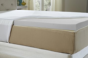 Natures Sleep Cool IQ Cal King Size 2.5 Inch Thick, 4.5 Pound Density Memory Foam Mattress Topper with 18 Inch Fitted Cotton Cover