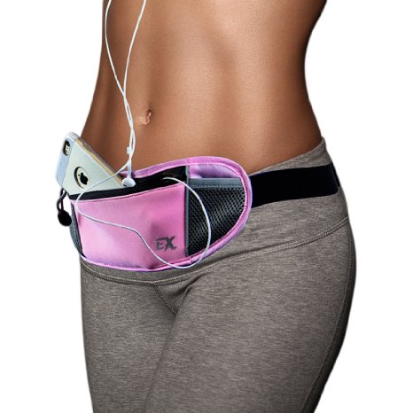 RUNNING BELT - FANNY PACK Designed For Men and Women - Iphone 6 Plus and Android Approved - Divider Pocket to Prevent Scratches - Comfortably Carry Everything You Need - 180 Day Satisfaction Guarentee