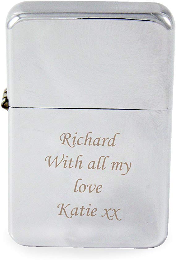 Laser Engraved Personalised Lighter - Engraving Included - Perfect for Valentines