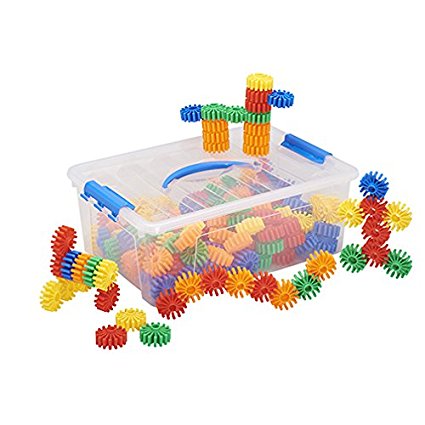 ECR4Kids Gears Galore Math Manipulatives Building Kit, Educational Sensory Learning Toys for Children (160-Piece Set)