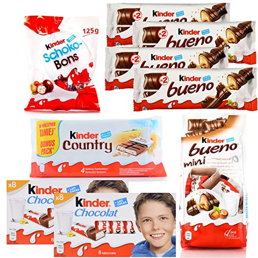 Kinder Assorted Chocolates Variety Pack, Bundle of 9 Items