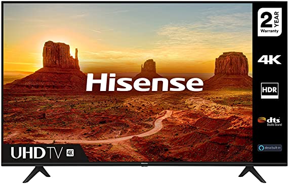 HISENSE 55A7100FTUK 55-inch 4K UHD HDR Smart TV with Freeview play, and Alexa Built-in (2020 series)