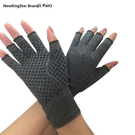 NewKingStar Arthritis Gloves Women Men Compression Glove for Arthritis Pain Relief, Black Medical Compression Gloves Arthritis Hand Gloves Compression Support for Finger Joint Tendonitis Women Men