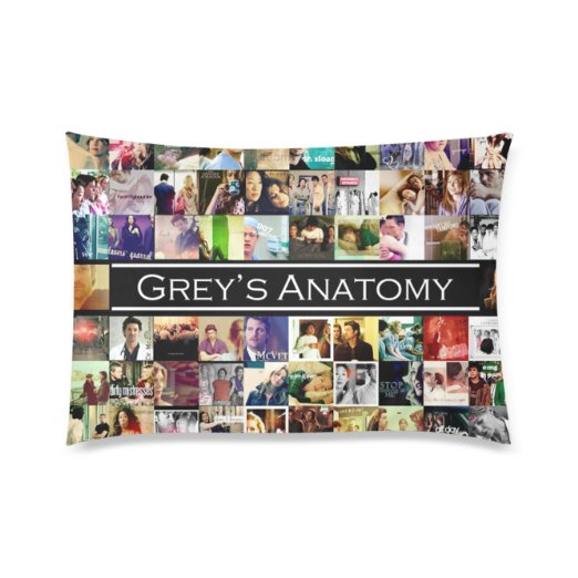 Custom Rectangle Pillowcase Pillow Case Cover Grey's Anatomy Pattern Design Standard Size 20x30 inch (Two Sides)
