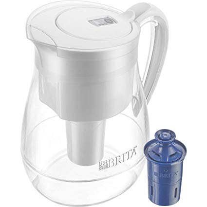 Brita 36398 Monterey Water Filter Pitcher, 10 Cup, White