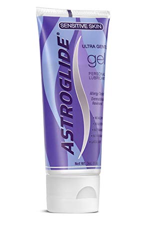 Astroglide Sensitive Skin Gel Personal Lubricant Ultra Gentle Gel Allergy Tested Dermatologist Reviewed : Size 3 Oz. (Pack of 2) by Astroglide