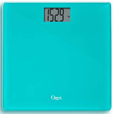 Ozeri Precision Digital Bath Scale (400 Lbs Edition), In Tempered Glass With Step-on Activation