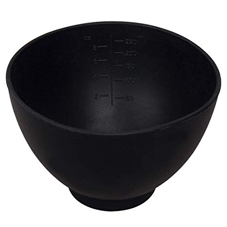 ForPro Silicone Mixing Bowl, Black, Flexible, Odorless, for Mixing Facials, Massage, Body & Other Products, 8 oz