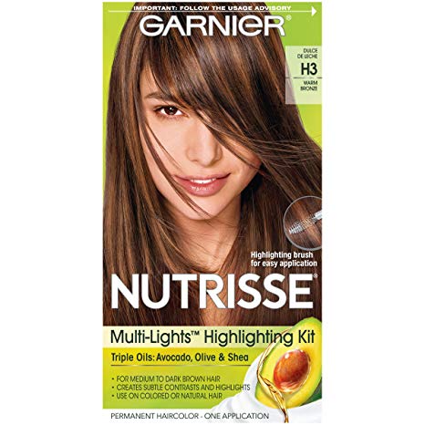 Garnier Nutrisse Nourishing Hair Color Creme, H3 Warm Bronze  (Packaging May Vary)