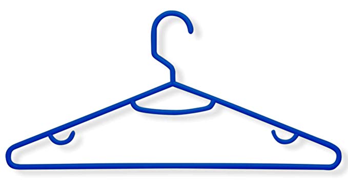 Honey-Can-Do Lightweight Recycled Plastic Hangers, 60-Pack, Blue