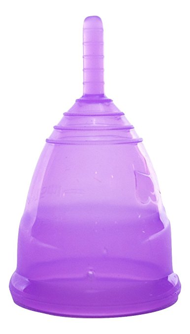 BPA/Dioxin Free Silicone Menstrual Cup with Bag (Pre-Birth, Purple)