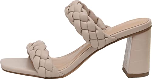 Dunes Women's Iris braided Heel Sandal  Memory Foam Insoles