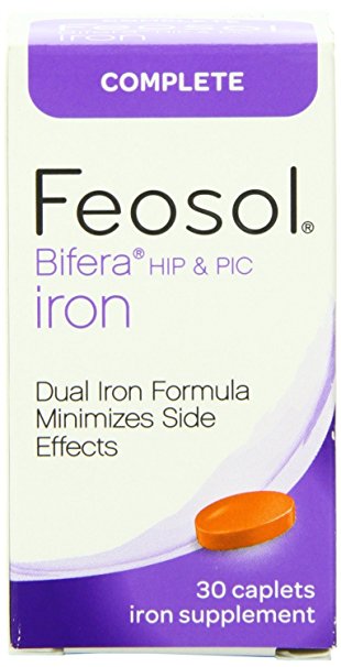 Feosol Complete with Bifera Supplements, 30 Count