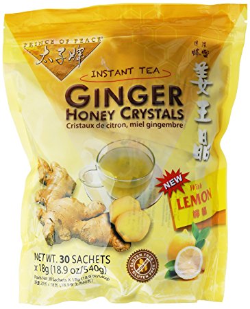 PRINCE OF PEACE Ginger Honey Crystals withlemon 30 Bag, 0.02 Pound