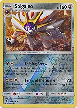 Solgaleo - 87/145 - Rare - Reverse Holo - Sun & Moon: Guardians Rising