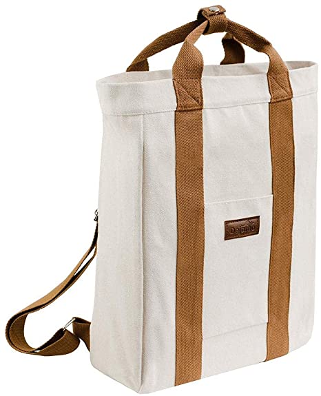 Dejaroo Canvas Travel Laptop Backpack for Women, Men or Kids - Everyday Bag for Professionals, Commuters, School or College fits 15 inch Laptop - Cute Work Bags for Women - Vintage Backpack (Sand)