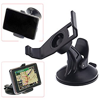 HDE Garmin Nuvi 200 Series GPS Windshield Ball & Socket Suction Cup Mount & Bracket Unit Holster Bundle