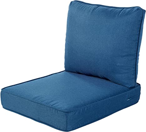 Quality Outdoor Living 29-MB02SB All-Weather Deep Seating Chair Cushion, 23 x 26, Machine Blue