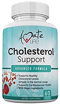 Lower Cholesterol Beta Sitosterol Supplement Plant Sterols Support Heart Health and Cardiovascular System Vegan 60 caps for Men and Women by Amate Life