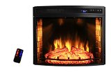 AKDY 28 Black Electric Firebox Fireplace Heater Insert Curve Glass Panel WRemote Azfl-EF06-28r