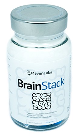 BrainStack 3.0 All-Natural Brain Health, Concentration & Memory Support Supplement Non-Habit-Forming Formula