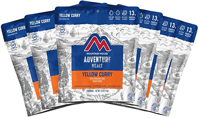 Mountain House Yellow Curry with Chicken & Rice | Freeze Dried Backpacking & Camping Food | Gluten-Free