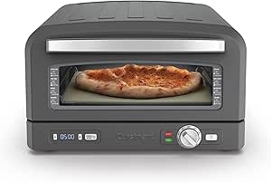 Cuisinart Indoor Pizza Oven – Bake 12” Pizzas in Minutes – Portable Countertop Pizza Oven – Matte Black Stainless Steel - CPZ-120MB