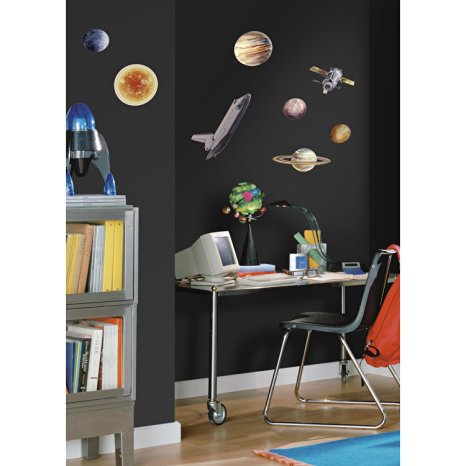 RoomMates RMK1003SCS Space Travel Peel and Stick Wall Decals