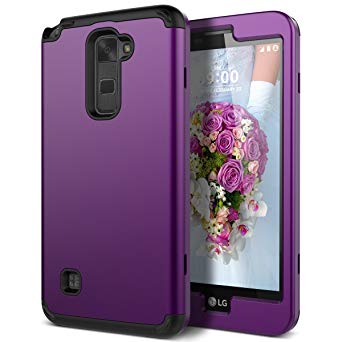 LG Stylus 2 Case, WeLoveCase Heavy Duty Drop Protection Case Shockproof Silicone Bumper   High Impact Hard PC 3 in 1 Hybrid Protective Case Cover for LG Stylus 2 / LG G Stylo 2 (LS775) - Purple