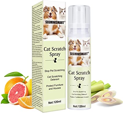 SEGMINISMART Cat Scratch Deterrent Spray,Anti Scratch Cat Spray,Cat Scratching Spray,Suitable for Plants,Furniture,Floors,Protect Your Home
