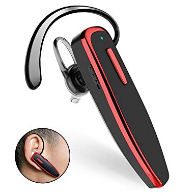 Bluetooth Headset, Dokpav Bluetooth Wireless Earpiece with Hands-Free Call and 20 Hours Playing Time for Business Office Driving Sports