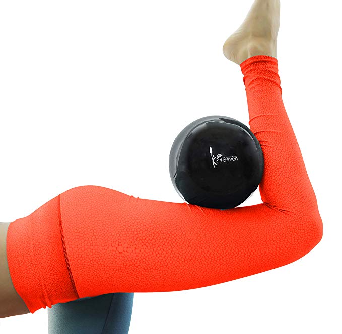 Small 9 Inch Pilates Ball with Pump by 24Seven Wellness and Living; Anti-Burst Bender Balls are Ideal for Workouts Such as Barre, Pilates, Yoga, Stretching, Core Strength and Myofascial Therapy