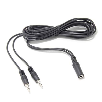 Ancable 6ft 3.5mm Stereo Female to 2-Male Y-Splitter Audio Cable
