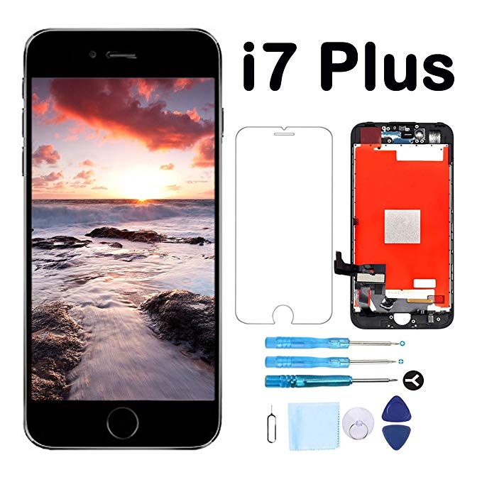 Screen Replacement for iPhone 7 Plus 5.5'' LCD Display 3D Touch Digitizer Assembly Full Repair Kit and Screen Protector