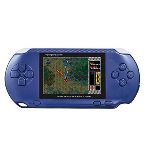 Huongoo Handheld Game Console, Retro Game Console with 140 Classic Games 2.8 inch LED Screen Portable Game Console, Good Gifts for Children,for Kids to Adult (Navy Blue)