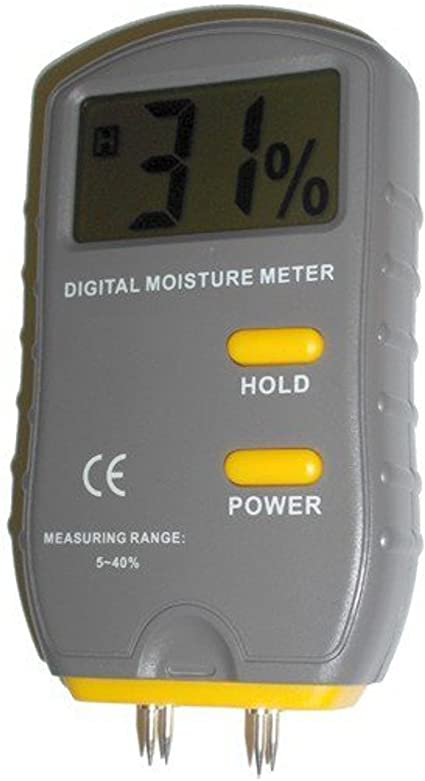 HQRP 4-Pin Digital Wood Moisture Meter for Checking/Selecting Dry Lumber Timber Wood Firewood Cordwood Damp Detector