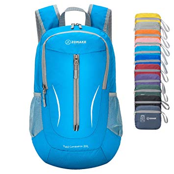 ZOMAKE Ultra Lightweight Packable Backpack, 25L Small Water Resistant Hiking Daypack Foldable Travel Backpack for Men Women Outdoor