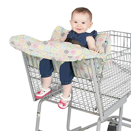 Nuby Flower Shopping Cart Cover High Chair Cover, High Chair Cushion, Baby Grocery Cart Cover, Infant High Chair Cover, Safety Harness, Cart Cover, Toddler, Universal Size, Essentials Pocket