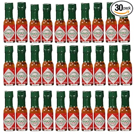 Tabasco brand Pepper Sauce 30-pack Miniatures 1/8oz Bottles