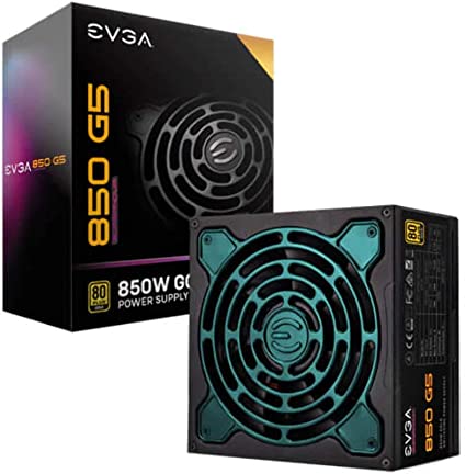 Evga Supernova 850 G5, 80 Plus Gold 850W, Fully Modular, Eco Mode With Fdb Fan, Includes Power on Self Tester, Compact 150Mm Size, Power Supply 220-G5-0850-X3 (Uk)