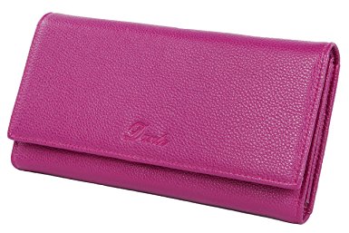 Dante Women RFID Blocking Slim Wallet with 11 Slots, Ladies Clutch