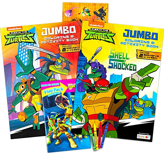 Teenage Mutant Ninja Turtles Coloring and Activity Book Set with Stickers (3 TMNT Coloring Books, Over 30 Stickers)