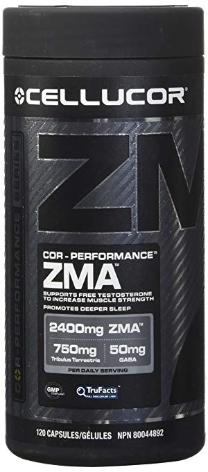 Cellucor ZMA Muscle Recovery & Endurance Supplement for Men & Women, Zinc & Magnesium Supplement, 120 Capsules