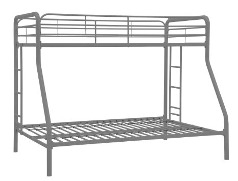 Dorel Home Products Twin-Over-Full Bunk Bed, Silver