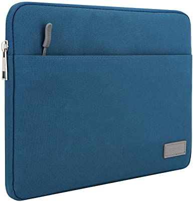 MoKo Tablet Sleeve Case Fits Tab S8  12.4", Surface Pro X/Pro LTE 12.3 Inch, Surface Laptop Go 12.4", Zipper Polyester Bag with Pocket, Fit Surface Pro Type Cover and Pen, Peacock Blue