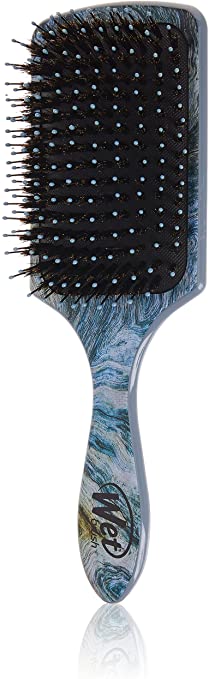 Wet Brush Paddle Detangler with Soft IntelliFlex Bristles, Detangler for All Hair Types - Distressed Wood, Multicolor